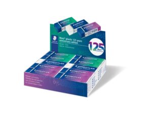 Staedtler Mars Plastic 125 Aniversario Goma de Borrar - Borrado de Alta Calidad - Minimos Residuos - Color Blanco