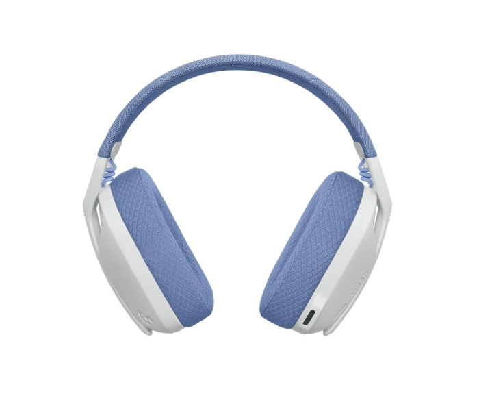 Logitech G435 Auriculares Gaming Inalambricos - Diadema Ajustable - Bluetooth LightSpeed - 2 Microfonos - Blanco Crudo y Lila