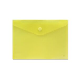 Sobre Portadocumentos A4 - Cierre de Velcro - Fabricado en Polipropileno - Medidas 325x230mm - Amarillo Transparente