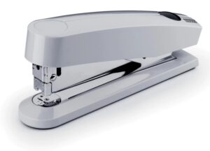 Novus B 7A Grapadora de Sobremesa + Caja de 200 Grapas 24/6 - Grapa hasta 30 Hojas - Grapado Cerrado, Abierto y Clavado - Color Gris