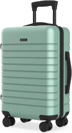 Numada Upfly T20 Maleta de Cabina Rígida 20” (55x35,5x22 cm) con Cierre TSA, USB y Ruedas Dobles 360º, Color Verde