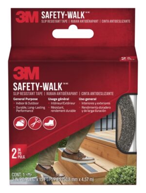 3M Safety-Walk Cinta Adhesiva Antideslizante - Uso en Interior y Exterior - 50.8mm x 4.57m - Color Gris Oscuro
