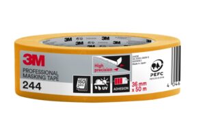3M Cinta de Enmascarar Profesional - Multisuperficie - 36mm x 50m - 100% PEFC - Color Naranja
