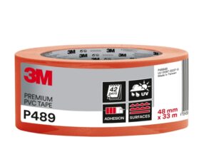 3M Cinta Adhesiva de PVC - 48mm x 33m - Alta Visibilidad - Color Naranja