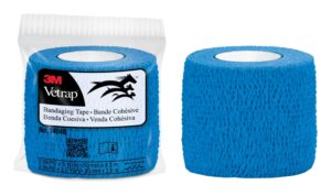 3M Vetrap Venda Cohesiva - 5cm x 4.5m - Flexible - Transpirable - Autoadhesiva - Color Azul