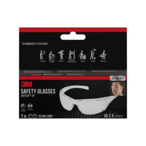3M Virtua AP Gafas de Seguridad - Antirrayaduras - Lente y Montura Incolora - Proteccion UV - Color Transparente