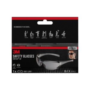 3M Virtua AP Gafas de Seguridad - Lentes Oscurecidas - Antirrayaduras - Antivaho - Proteccion UV - Color Gris