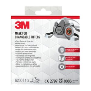3M Mascarilla para Filtros Intercambiables 6200BC1 - Color Gris