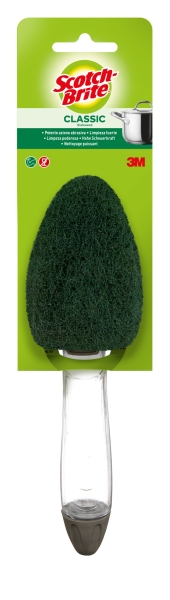 Scotch-Brite Classic Estropajo de Cocina con Mango - Color Verde Oscuro