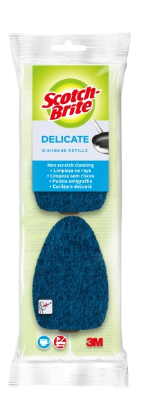 Scotch-Brite Recambios de Pack de 2 Estropajos con Mango - No Raya - Color Azul Oscuro