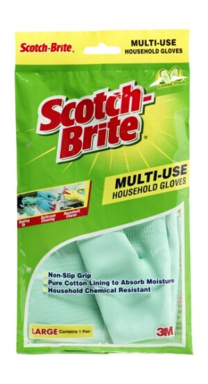 Scotch-Brite Ultra-Sensitive Guantes Multiuso - Talla Grande - Perfumados - Color Turquesa
