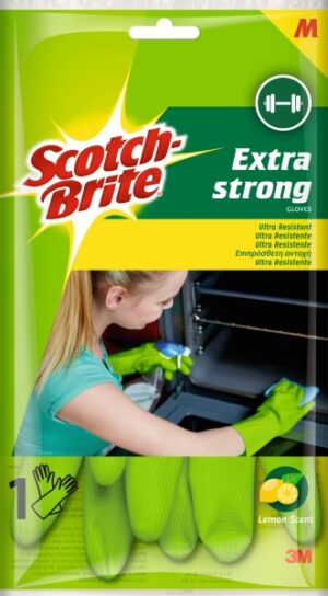 Scotch-Brite Guantes Multiuso Ultra Resistentes - Medianos - 1 Par - Color Azul