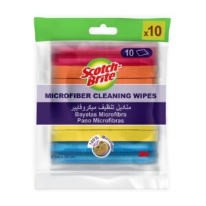 Scotch-Brite Pack de 10 Bayetas de Microfibra Multiusos - 31x29cm - Colores Surtidos