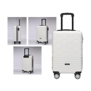 Lagart Maleta Trolley de Cabina Rigida 20” 55x34x23.5cm - Cierre TSA - Ruedas Dobles 360º - Color Blanco Roto