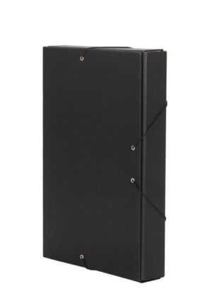 Pardo Carpeta para Proyectos Lomo 90mm - Cierre con Gomas - Color Negro