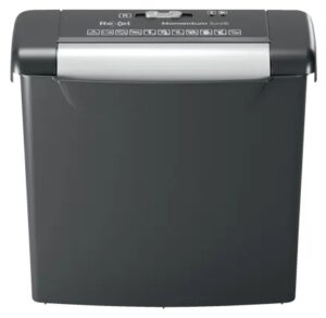 Rexel Momentum S206 Destructora de Papel Manual Corte en Tiras P-2 - Destruye hasta 6 Hojas - Papelera de 9L - Color Negro
