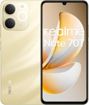 Realme Note 70T Smartphone Pantalla Amoled 6.75"- 90Hz - 4GB - 128GB - Bateria 6000mAh - Color Dorado
