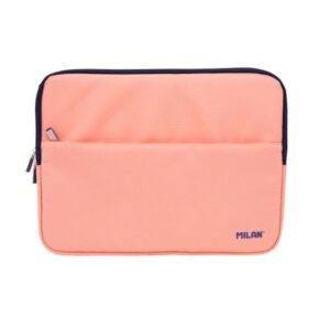 Milan Coleccion 430 Funda para Portatil hasta 13" - Forro Atercipelado - Bolsillo Delantero - Cierre de Cremallera - Color Rosa