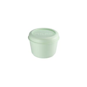 Milan Coleccion 430 Fiambrera Redonda 0.25L - Apta para Microondas, Lavavajillas y Congelador - Libre de BPA - Medidas 10 Ø x 7cm - Color Verde