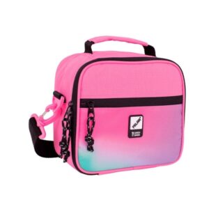 Milan Sunset Bolsa Isotermica Porta Alimentos 3,5L - Incluye 3 Recipientes para Alimentos - Interior Aislante Termico - Apertura Total - Correa Regulable y Extraible - Color Rosa