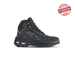 Upower Domination S Zapato de Seguridad Alto - Talla 48 - Resistente a la Abrasion, Repelente al Agua, Forro Gore-Tex, Puntera Compuesta, Suela Infinergy, Proteccion S7S CI FO SR - Color Gris Oscuro