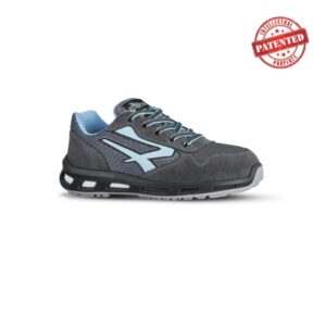 Upower Lolly S ESD Calzado de Seguridad Bajos - Talla 42 - Parte Superior de Nailon Ultraflexible y Gamuza Suave, Puntera de Aluminio, Suela Antideslizante, Proteccion S1PS FO SR - Color Gris/Azul