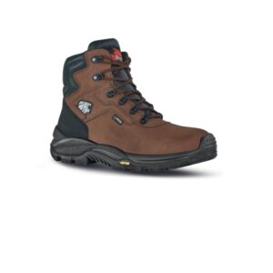 Upower Climb GTX S Calzado de Seguridad Botines - Talla 47 - Empeine Hidrofugo, Impermeable y Transpirable, Puntal Composite, Antiperforacion, Suela Antideslizante PU/VIBRAM, Proteccion S7S CI HI HRO FO SR - Color Marron