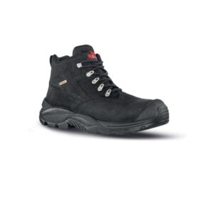 Upower Dude GTX S Botines de Seguridad - Talla 48 - Impermeables y Transpirables, Empeine en Piel Nubuck, Puntal Composite, Antiperforacion, Suela Antideslizante, Proteccion S7S CI FO SR - Color Negro