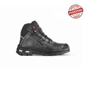 Upower Legend S Zapato de Seguridad - Talla 48 - Cuero Repelente al Agua, Puntera de Aluminio, Forro Gore-Tex, Suela Antideslizante y Antiestatica, Proteccion S7S CI HI HRO FO SR - Color Negro