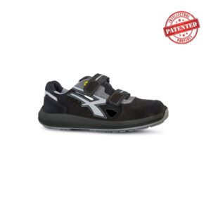 Upower Trix S ESD Calzado de Seguridad Bajos - Talla 48 - Gamuza Perforada, Puntera de Aluminio, Antideslizante, Antiarrugas, Suela PU/PU High Rebound, Proteccion S1PS FO SR - Color Negro