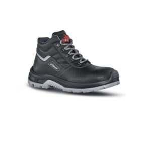 Upower Pitucon L Botines de Seguridad - Talla 47 - Empeine Piel Hidrofugo, Puntal Composite, Antiperforacion, Suela Antideslizante, Proteccion S3 FO SR - Color Negro