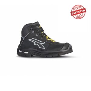 Upower Silver S ESD Zapato de Seguridad ESD - Talla 48 - Parte Superior Hidrofuga, Costuras de Kevlar, Sistema Infinergy, Puntera AirToe Aluminium, Suela Antiperforacion, Antideslizante, Proteccion S3S CI FO SR - Color Negro/Amarillo
