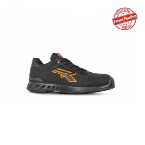 Upower Bradley S ESD Zapato de Seguridad Ligero - Talla 48 - Nylon Transpirable, Puntera Antiabrasion, Suela Antideslizante, Proteccion Anti-perforacion, Antiestatica, Clase S1PS FO SR - Color Negro/Naranja