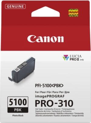 Canon PFI5100 Negro Photo Cartucho de Tinta Original - PFI5100PBK/6952C001