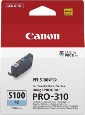 Canon PFI5100 Cyan Photo Cartucho de Tinta Original - PFI5100PC/6956C001