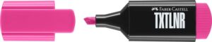 Faber-Castell TXTLNR Marcador Fluorescente - Punta Biselada - Trazo entre 1, 2 y 5 mm - Tinta con Base de Agua - Color Rosa