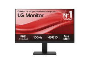 LG Monitor LED 21.5" FullHD 1080p HDR 100Hz - Respuesta 1ms - 16:9 - VGA, HDMI - VESA 100x100