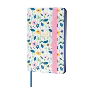 Finocam Flexi Joy Agenda - Anual 2026 - Tapa Blanda - Formato F2 - 85x13x130mm - Semana Vista Horizontal - Tematica de Flores