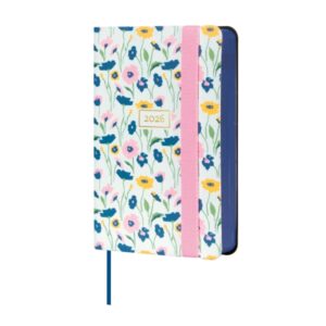 Finocam Flexi Joy Agenda en Catalan - Anual 2026 - Tapa Blanda - Formato F2 - 85x23x130mm - 1 Dia por Pagina - Tematica de Flores