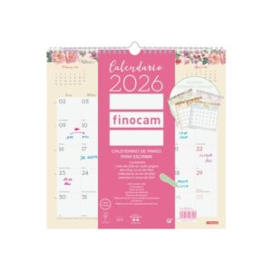 Finocam Design Calendario de Pared - Anual 2026 - 300x5x310mm - Color Surtidos