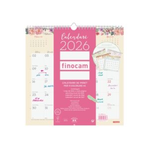 Finocam Design Calendario de Pared en Catalan - Anual 2026 - 300x5x310mm - Color Surtidos