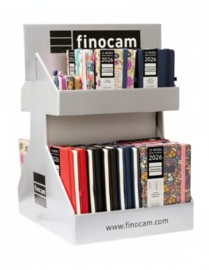 Finocam Minimal Design Expositor Giratorio con 60 Agendas Minimal Surtidas - Anual 2026 - Color Surtidos