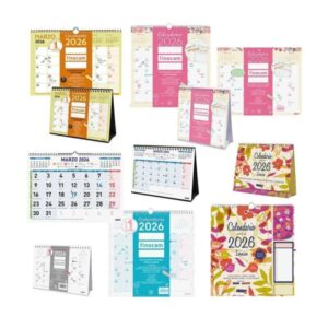 Finocam Trendy Pack de 44 Calendarios Surtidos - Anual 2026 - Color Surtidos