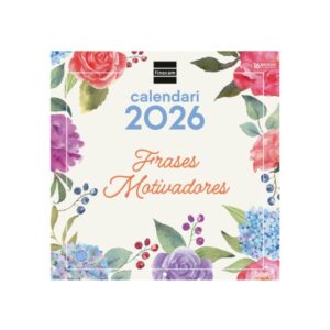 Finocam Calendario de Pared en Catalan - Anual 2026 - Imagenes Variadas - 300x300mm - Espacio para Escribir - Tematica de Frases Motivadoras