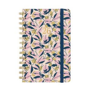 Finocam You Agenda de Espiral - Anual 2026 - Planificador - Cierre de Goma - Formato E5 - 131x19x190mm - Semana Vista Horizontal - Tematica de Hojas