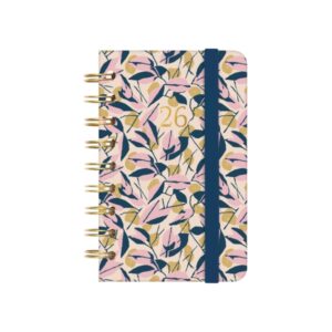 Finocam You Agenda de Espiral en Catalan - Anual 2026 - Planificador - Cierre de Goma - Formato E3 - 93x19x135mm - Semana Vista Horizontal - Tematica de Hojas