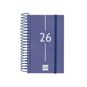 Finocam Year Agenda de Espiral - Tapa Ligera - Formato E3 - 95x24x127mm - 1 Dia por Pagina - Color Azul