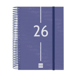 Finocam Year Agenda de Espiral - Tapa Ligera - Formato E10 - 175x29x212mm - 1 Dia por Pagina - Color Azul