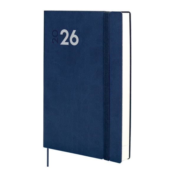 Finocam Dynamic Mara Agenda Profesional - Anual 2026 - Tapa Blanda - Cierre con Goma Elastica - Formato Y11 - 169x22x245mm - 1 Dia por Pagina - Color Azul