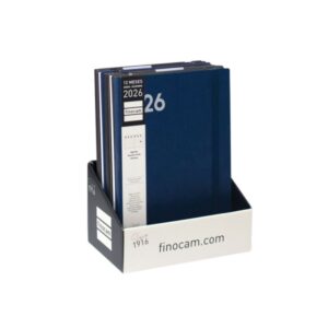 Finocam Dynamic Mara Expositor con 5 Agendas Surtidas - Anual 2026 - Tapa Blanda - Cierre con Goma Elastica - Formato Y11 - Semana Vista en Vertical - Color Surtidos